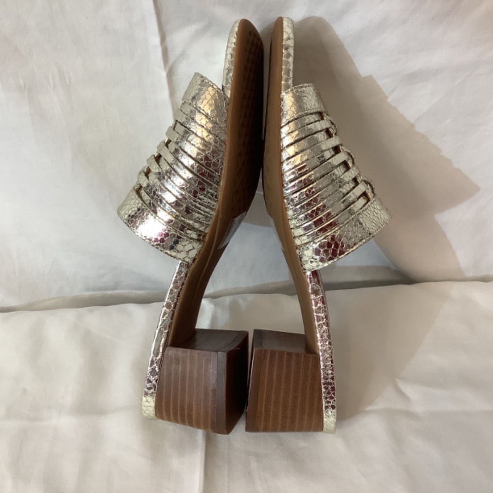 NWOT‎ Aerosoles Evette slide sandal shiny silver sz. 7.5 - Picture 6 of 8